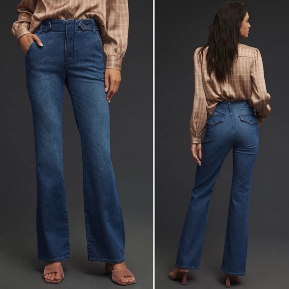 Anthropologie Denim - Anthropologie Pilcro Polished Mid-Rise Bootcut Jeans 29 button tab trouser